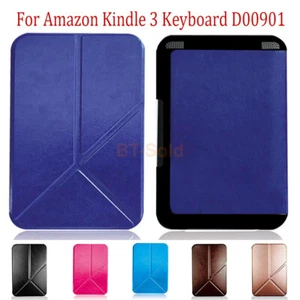Leather Protective Case Cover Suitable For Amazon Kindle 3 Keyboard D00901 - Picture 1 of 21
