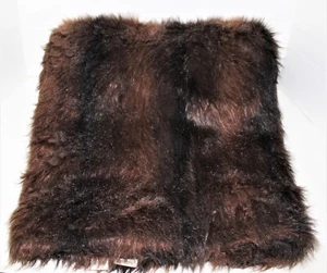 Pier 1 Imports Faux Brown Bear Fur Throw Blanket Soft Plush - Picture 1 of 2