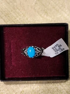 GENUINE STONE STERLING SILVER/ SIZE 6 - Picture 1 of 2