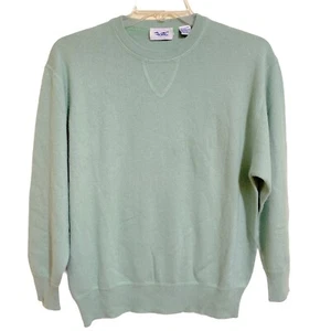 Forte L-Sleeve Silk Cashmere Blend Sweater Size Small Green Sweatshirt Style - Picture 1 of 5