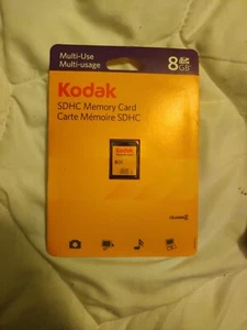 Kodak 8gb Secure Digital SDHC memory card storage 8 gb Class 4 retail pack - Picture 1 of 2