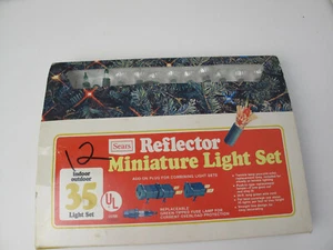 Juego de luces miniatura vintage Sears Reflector 35 color ámbar reflectores transparentes trabajo - Imagen 1 de 7