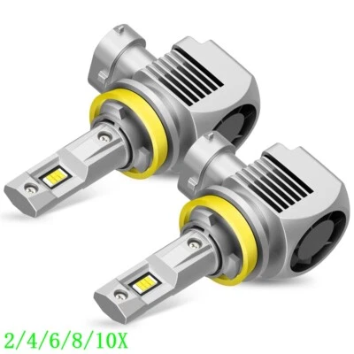 Super Bright H11 LED H8 Headlight Bulb Hi-Lo Beam White H9 20000LM 1-10Set - Image 1 of 4