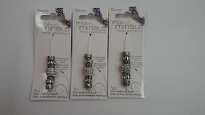 Menge 3 Darice Mix & Mischen Metall gefütterte Perlen Kristall 7 Stck. jedes Paket - Bild 1 von 7
