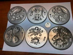 Vintage Incredible Edibles 1966 Aluminum Molds Lot Of 6 - Picture 1 of 5
