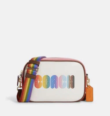 Mini bolsa para cámara COACH Rainbow Signature Canvas Ltd. Cartera Bandolera Edición Nueva con Etiquetas Foto 1 de 4