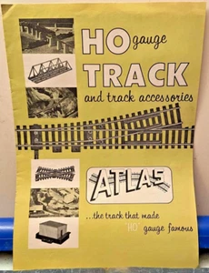 Atlas HO Gleis und Zubehör 4 Seiten Flyer von 1963 fast neuwertig - Bild 1 von 3