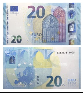 20 EURO banknote bill - Picture 1 of 1