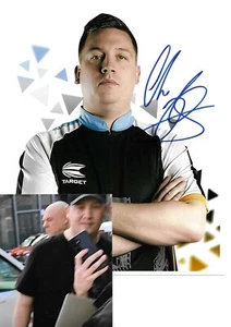 Chris Dobey Darts persönlich gesammelt Foto 20x25 original Autogramm +Foto - Picture 1 of 3