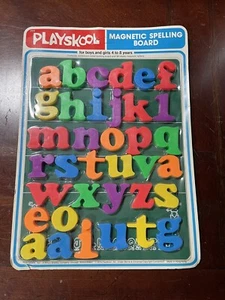 Vintage 1979 Playskool Magnetic Spelling Board NOS Colored Letters New Sealed - Imagen 1 de 7
