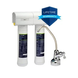 Ecopure Under Sink Water Filter Systems 14"X10.5" Dual Stage Water Filter System - Picture 1 of 7