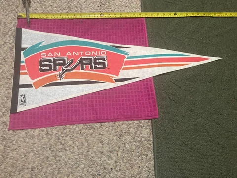 Vintage SAN ANTONIO SPURS NBA BASKETBALL PENNANT Banner FLAG - SHIP FAST Cover