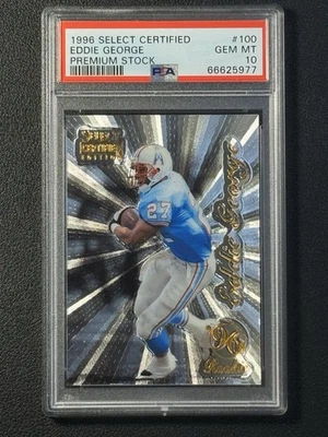 1996 Select Certified #100 Eddie George RC Rookie Premium Stock PSA 10 💎 Gem - Image 1 of 2
