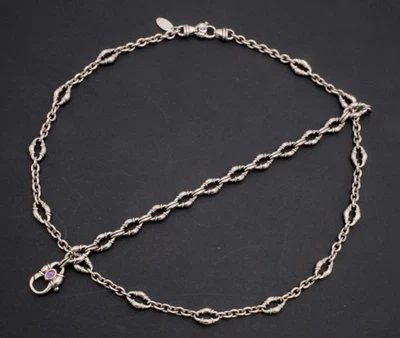 Juego de pulsera collar cadena plata esterlina Scott Kay Bolo vintage Foto 1 de 4