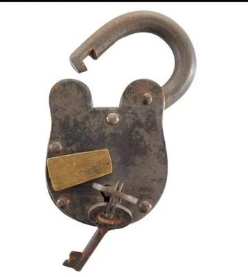 NUEVA cerradura y llave de metal bronce de 5 pulgadas Foto 1 de 4