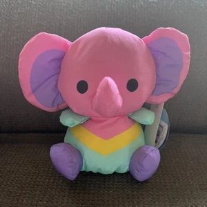 NEW Swisheez 7” Slater the Elephant Neon Stuffed Animal Nylon Plush Spin Master - Picture 1 of 9