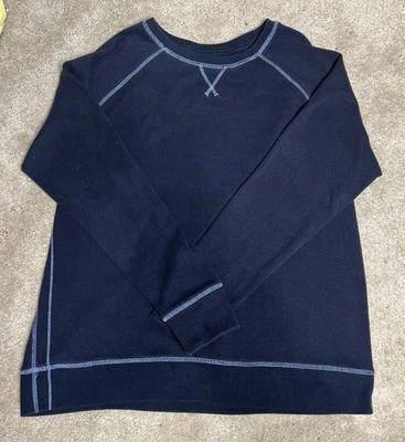 Sudadera Eddie Bauer Talla XL Azul Marino Legend Lavada Mezcla de Algodón Foto 1 de 4