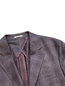 Peter Millar Blazer Herren 44R lila kariert Wolle unstrukturiert Sportjacke - Bild 1 von 10
