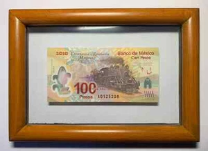 Banco de Mexico Cien Pesos Banknote Centenario de la Revolución FRAMED MINT! - Picture 1 of 9