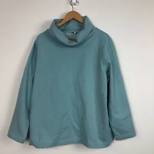 Talbots Damen Langarm Rollkragen Shirt hellblau Baumwollmischung Größe 2X - Bild 1 von 5