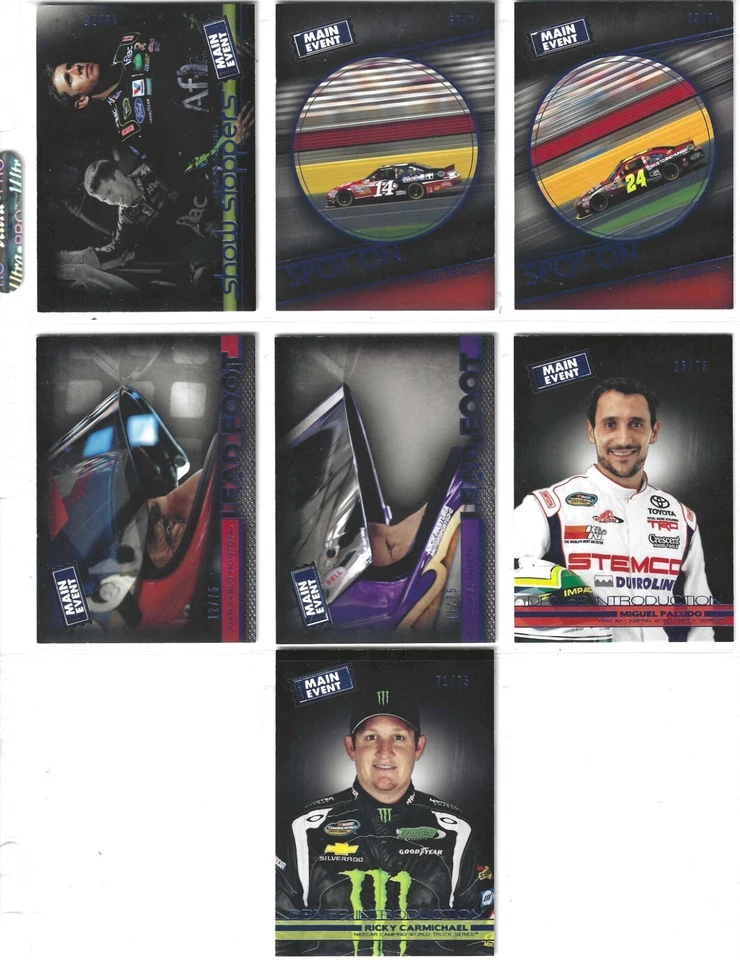 2011 Main Event BLUE NUMBERED PARALLEL #71 Jeff Gordon/Car #43/75!-1 CARD ONLY! - Image 1 of 1