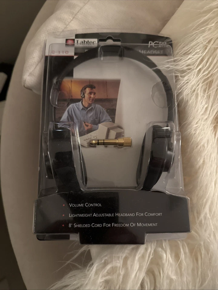 Labtec C-110 Deluxe PC Stereo Headset 3,5 mm Gold Jack - Image 1 of 1