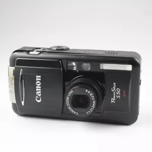 Canon Powershot S50 - 5 MP Digital Camera - Black - No Battery or Charger - Picture 1 of 7