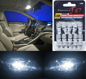 LED 5050 Light White 5000K 168 Ten Bulbs Interior Dome Replacement Festoon Fit - Picture 1 of 12