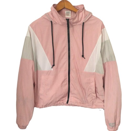 UNDERCOVER Giacca a vento Y2K ROSA Victorias Secret taglia XS rosa pastello oversize zip