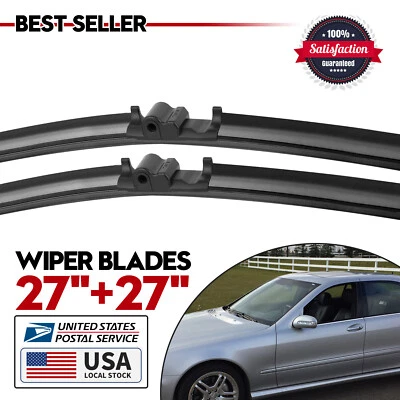 For Mercedes-Benz CL600 01-12 FRONT 27"&27" WINDSHIELD WIPER BLADE SET OEM - Изображение 1 из 4
