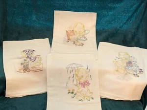 Duck Hand-Embroidered Towel Cottagecore Lot Kitchen Hand Dish Tea Cup - Picture 1 of 5
