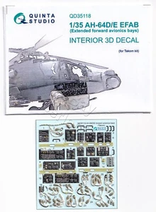 Calcomanía 3D QD35118 Quinta Studio 1:35 AH-64D/E EFAB para kit Takom - Imagen 1 de 13