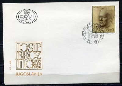 1929c - Yugoslavia 1982 - 90 Years of Birth President TITO - FDC - Image 1 of 2