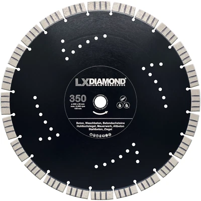LXDIAMOND Diamant-Trennscheibe 350mm x 20,0mm Stahl-Beton passend für STIHL Flex