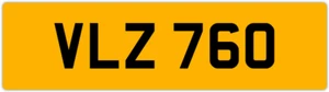 VLZ 760 V 3X3 DATELESS PRIVATE NUMBER PLATE VAL VICK VIC VIK VIN VINCE VIV VERN - Picture 1 of 1