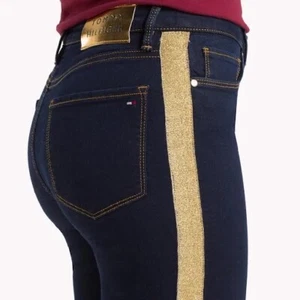 Tommy Hilfiger Icons Skinny Fit Ankle Jeans Stretch Blue Waist 28 - Picture 1 of 4