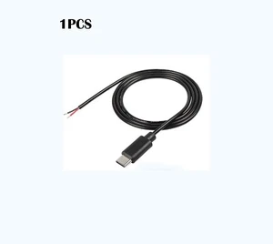 Cable coleta USB-C 1M 5V 3A tipo C macho a cable desnudo de 2 pines 1 pieza hágalo usted mismo - Imagen 1 de 8