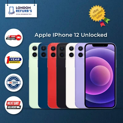 Apple iPhone 12 64GB 128GB ALL COLOURS Unlocked EXCELLENT CONDITION A++ - Image 1 of 2