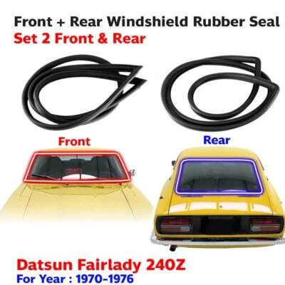 Front Rear Windshield Rubber Seal Fits Datsun Fairlady 240Z S30 Coupe 1970-73 Foto 1 de 4
