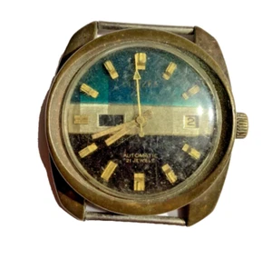 Vintage Brass Men Automatic 21 Jewels Citizen Swiss Made Watch 20980 & 10166Dd - Picture 1 of 9