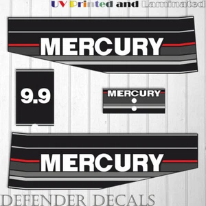 Mercury 9.9 HP Two Stroke outboard engine decal sticker Set 1989-1993 - Picture 1 of 1