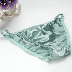 Bikinis Underwear For Girls Years 10-12 Solid Silk Panties 100% Silk Briefs - Picture 1 of 21