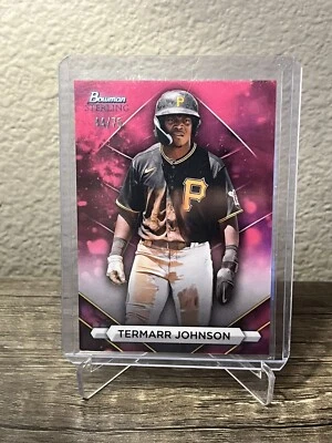 2023 Bowman Sterling Termarr Johnson /75 Magenta Refractor #BSP-73 Pirates - Image 1 of 2