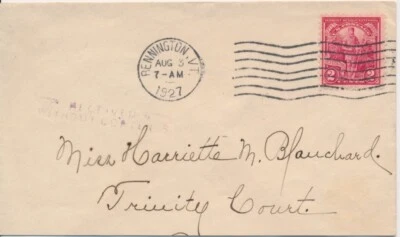 #643 Bennington Vermont Women's City Club of Boston back cachet First Day cover - Image 1 of 2