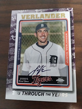 Topps Reprint SP2005- Topps Chrome First Year RC Auto Justin Verlander TTY-29