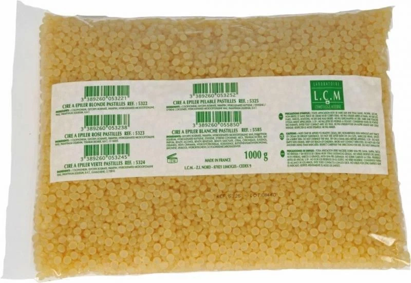 cire épilation perle jaune 1kg "spatule d'épilation perles,bande,huile,cartouche - Photo 1/1