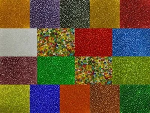 Perline di semi di vetro trasparente - taglia 8/0 (circa 3 mm), confezione da 50 g, scegli il colore - Foto 1 di 36