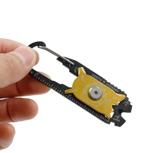 20 in 1 Pocket Multitool Opener Carabiner Outdoor Keychain EDC Survival Tool - Picture 1 of 9