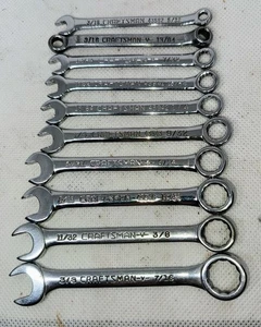 Craftsman SAE 10-PC Combination Standard Ignition Wrench Set 5/32"-7/16" NICE! - Picture 1 of 4