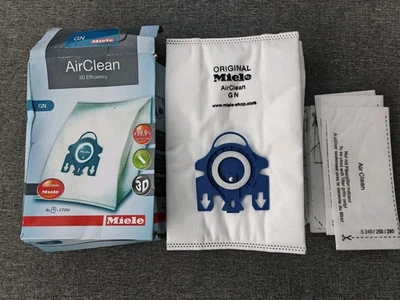 Miele GN AirClean 3D Vacuum Bags | 4X Bags + 1 Extra Bag And 2 Filters New! - Image 1 of 3